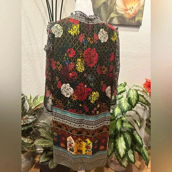 Alice + Olivia beautiful printed mini dress size L - Picture 6 of 15